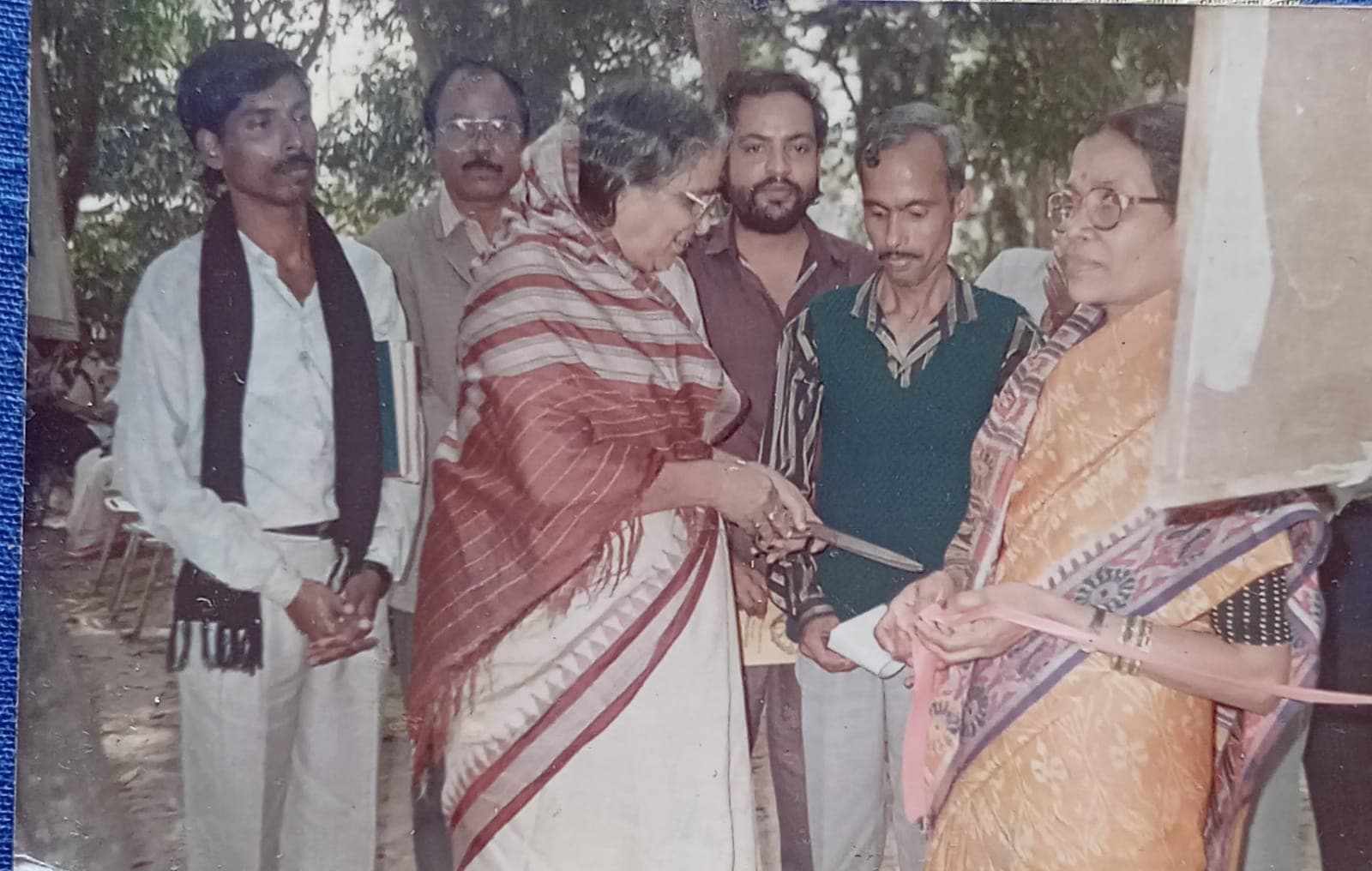 Basanta Kumari Samanta with eminent writer Manorama Mohapatra at Konark Natya Mandap, 2010