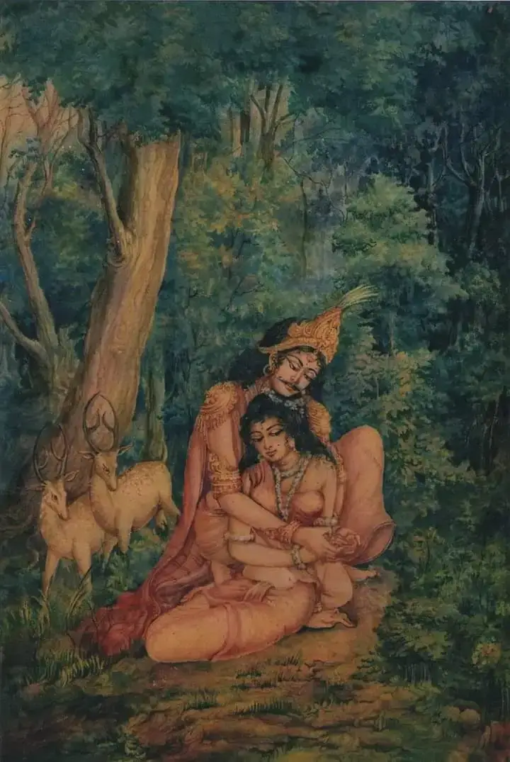 The King and Queen painting by Basanta Kumari Samanta